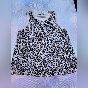 LOFT blouse, sleeveless cheetah print, size XS